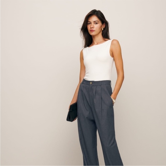 Reformation Dusk Boat-neck Organic Cotton-blend Top - Picture 2 of 10